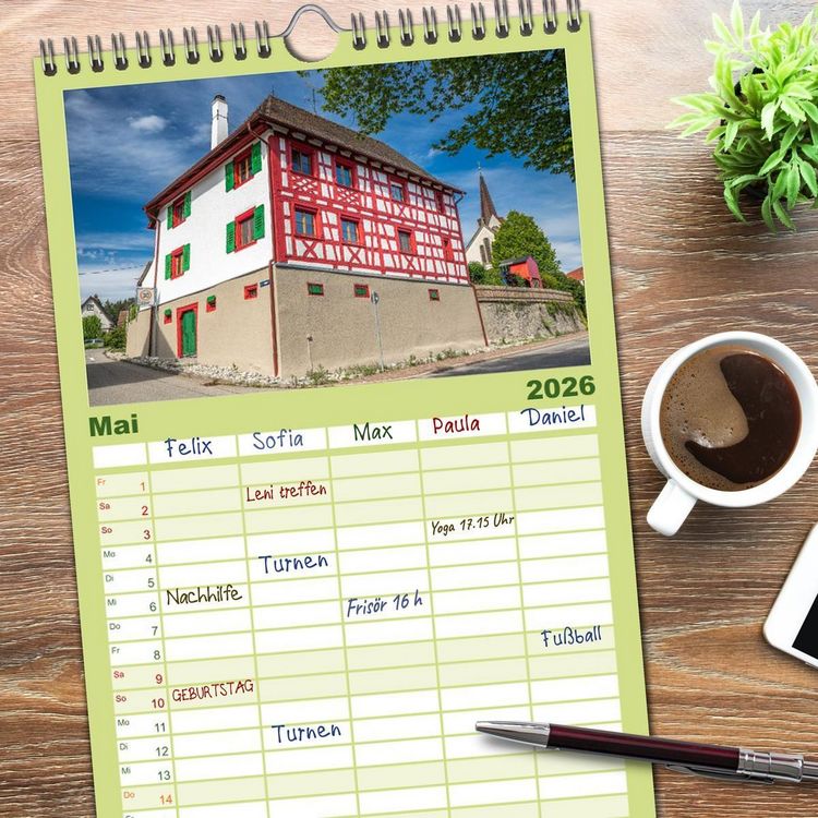 Produktbild: Familienplaner 2026 - G&uuml;ttingen im Hegau mit 5 Spalten (Wandkalender, 21 x 45 cm) CALVENDO