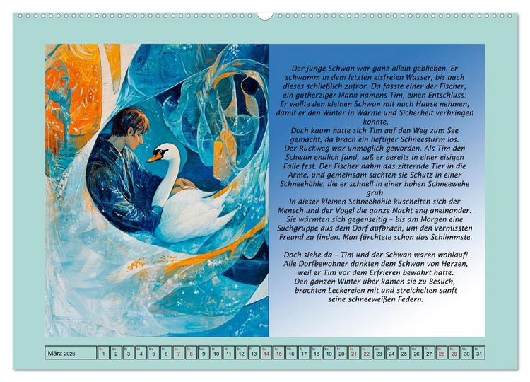 Produktbild: Die Jahreszeiten. Retrom&auml;rchen (Wandkalender 2026 DIN A2 quer), CALVENDO Monatskalender
