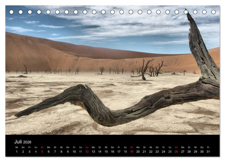 Produktbild: W&uuml;stenzauber Namibia (Tischkalender 2026 DIN A5 quer), CALVENDO Monatskalender