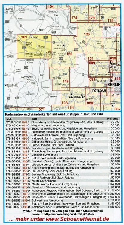 Produktbild: Radwander- und Wanderkarte Wittenberge, Bad Wilsnack, Hansestadt Havelberg und Umgebung