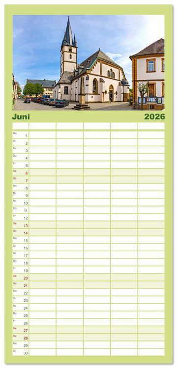 Produktbild: Familienplaner 2026 - Bad Staffelstein - Gottesgarten am Obermain mit 5 Spalten (Wandkalender, 21 x 45 cm) CALVENDO