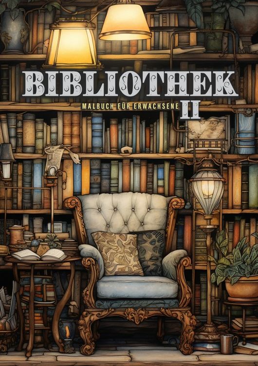 Produktbild: Bibliothek Malbuch f&uuml;r Erwachsene 2