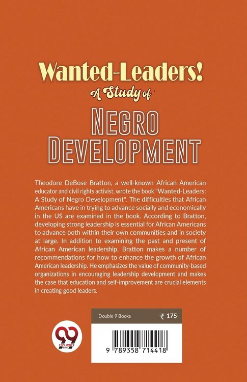Produktbild: Wanted-Leaders! A Study Of Negro Development
