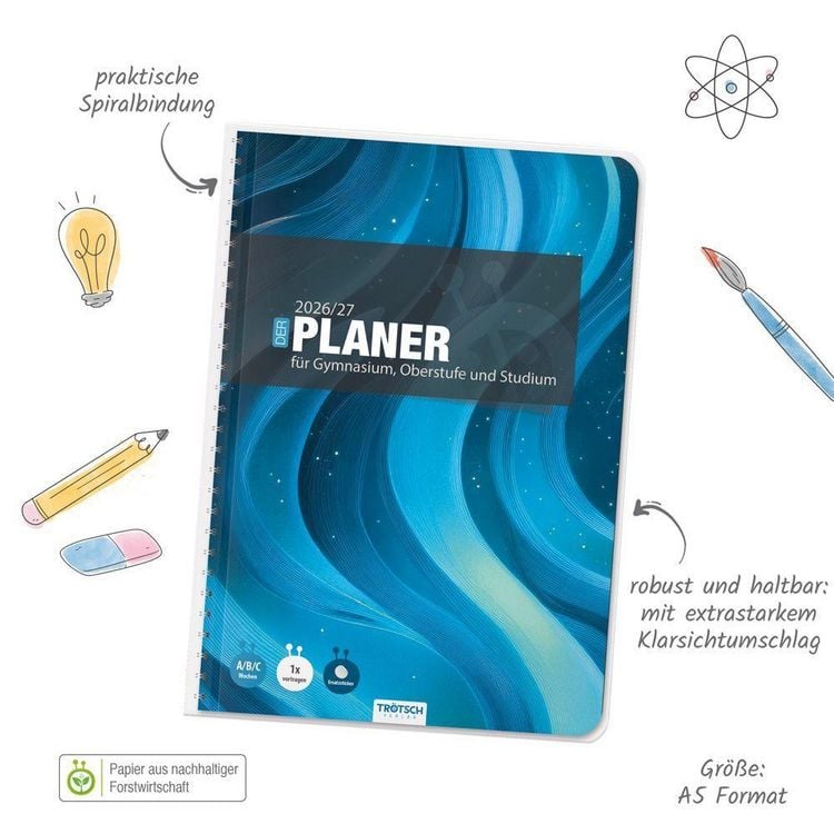 Produktbild: TR&Ouml;TSCH - Gymnasialplaner Blue 26/27