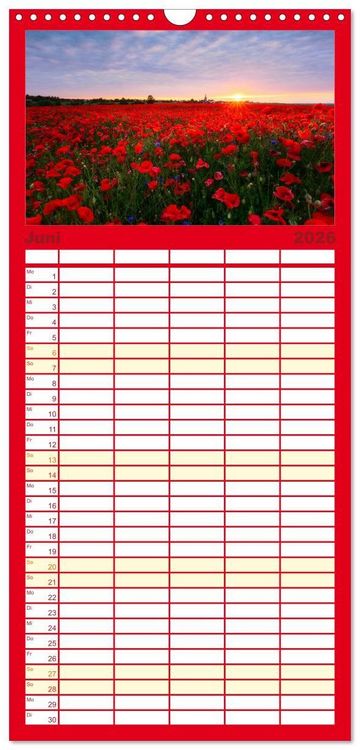 Produktbild: Familienplaner 2026 - Stimmungsvolle Landschaften in Sachsen mit 5 Spalten (Wandkalender, 21 x 45 cm) CALVENDO