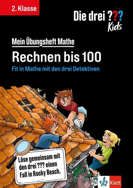 Produktbild: Die drei ??? Kids: Mein &Uuml;bungsheft Mathe 2. Klasse - Rechnen bis 100