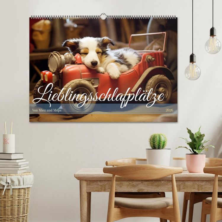 Produktbild: Lieblingsschlafpl&auml;tze (Wandkalender 2026 DIN A2 quer), CALVENDO Monatskalender