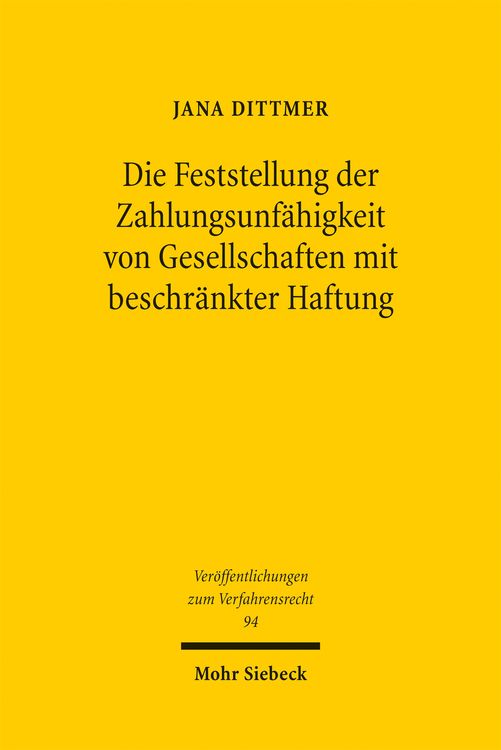 Produktbild: Die Feststellung der Zahlungsunf&auml;higkeit von Gesellschaften mit beschr&auml;nkter Haftung