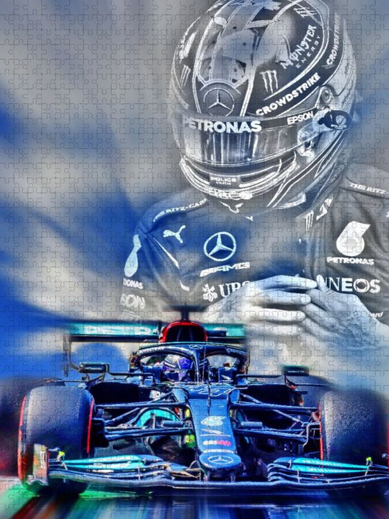 Produktbild: CALVENDO Puzzle Lewis Hamilton - siebenfacher Weltmeister der Formel 1 | 1000 Teile Lege-Gr&ouml;&szlig;e 64x48cm Foto-Puzzle f&uuml;r gl&uuml;ckliche Stunden
