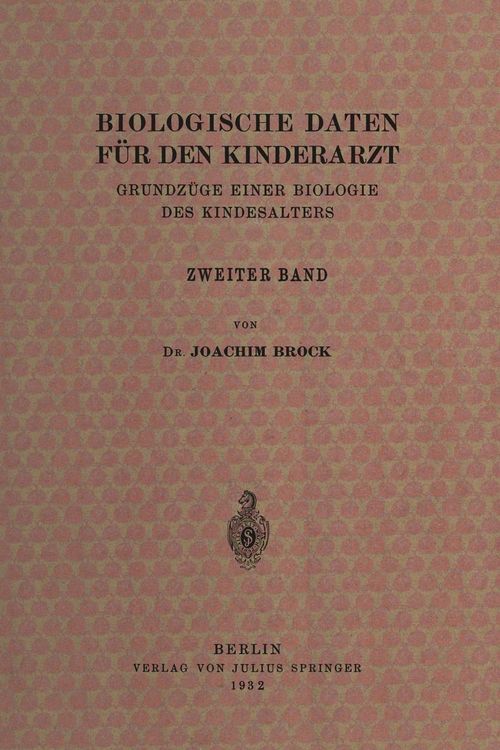 Produktbild: Biologische Daten f&uuml;r den Kinderarzt