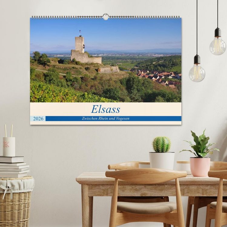 Produktbild: Elsass - Zwischen Rhein und Vogesen (Wandkalender 2026 DIN A2 quer), CALVENDO Monatskalender