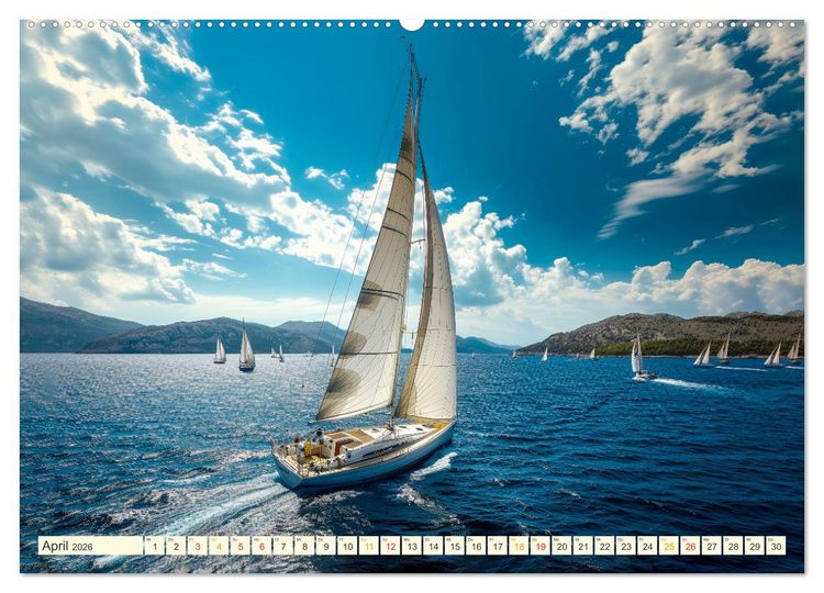 Produktbild: Segeln - sch&ouml;ne Momente (Wandkalender 2026 DIN A2 quer), CALVENDO Monatskalender