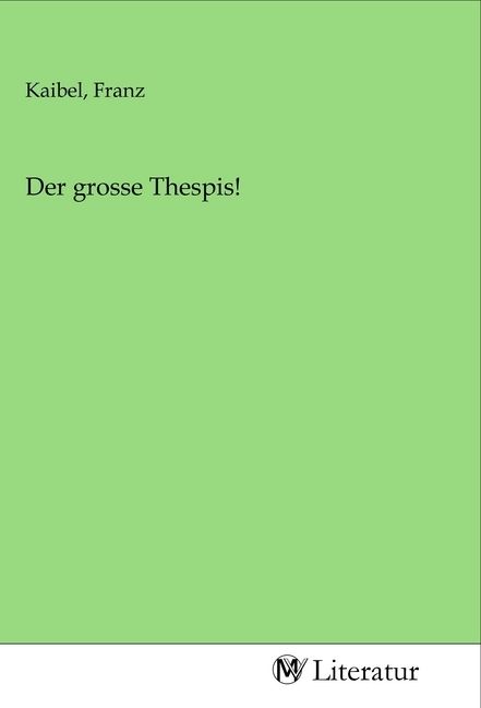 Produktbild: Der grosse Thespis!