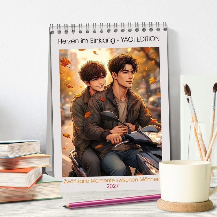 Produktbild: Herzen im Einklang - YAOI EDITION (Tischkalender 2027 DIN A5 hoch), CALVENDO Monatskalender