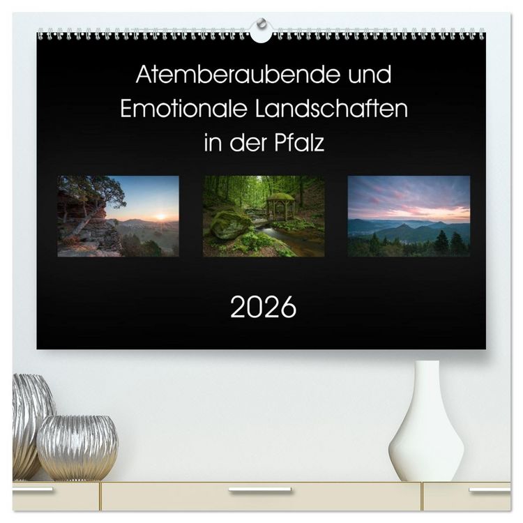 Produktbild: Atemberaubende und Emotionale Landschaften in der Pfalz (hochwertiger Premium Wandkalender 2026 DIN A2 quer), Kunstdruck in Hochglanz