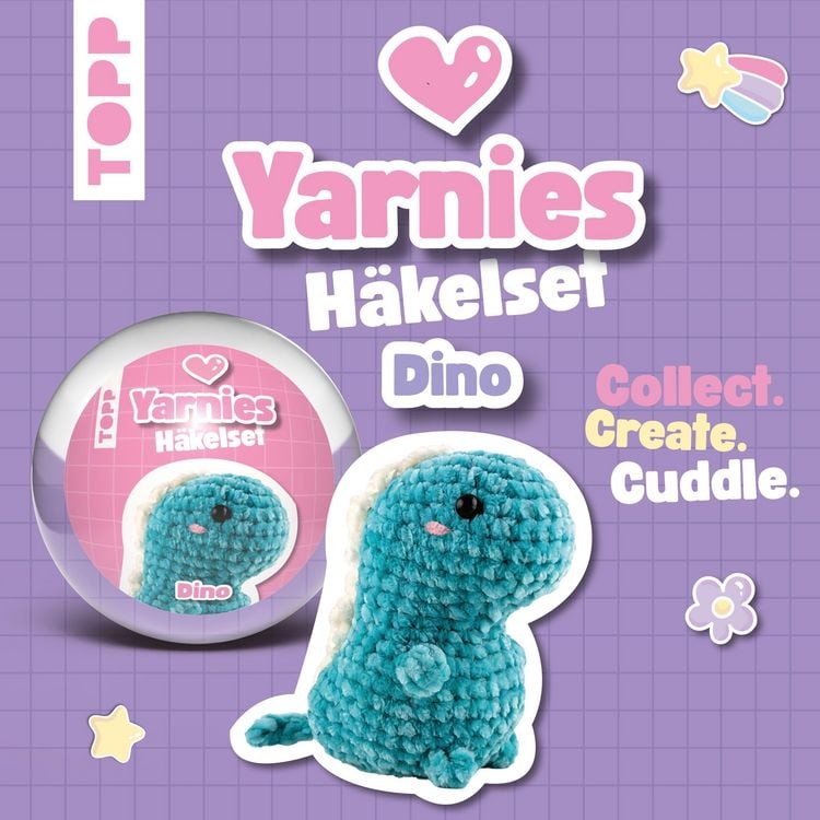 Produktbild: Yarnies - Collect. Create. Cuddle. H&auml;kelset Dino