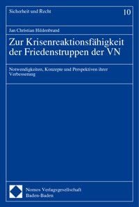 Produktbild: Zur Krisenreaktionsf&auml;higkeit der Friedenstruppen der VN