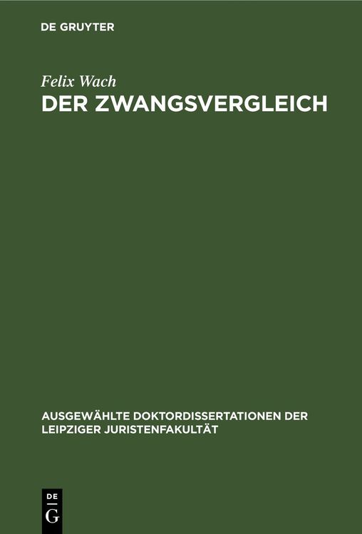 Produktbild: Der Zwangsvergleich