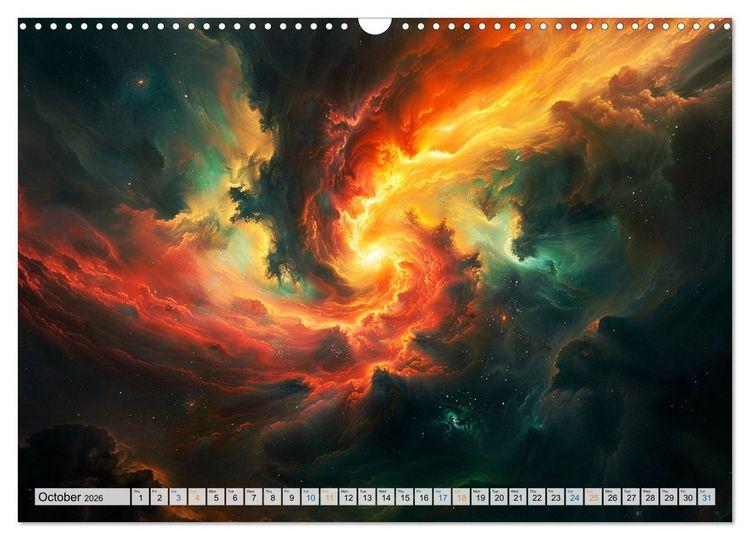 Produktbild: Dazzling Nebulae (Wall Calendar 2026 DIN A3 landscape), CALVENDO 12 Month Wall Calendar