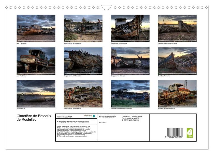 Produktbild: Cimeti&egrave;re de Bateaux de Rostellec (Wandkalender 2027 DIN A3 quer), CALVENDO Monatskalender
