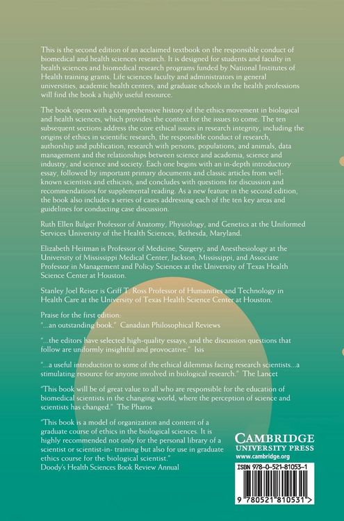 Produktbild: The Ethical Dimensions of the Biological and Health Sciences