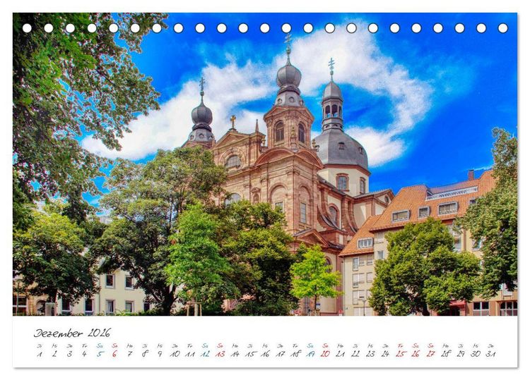 Produktbild: Mannheim - Die Stadt im Quadrat (Tischkalender 2026 DIN A5 quer), CALVENDO Monatskalender