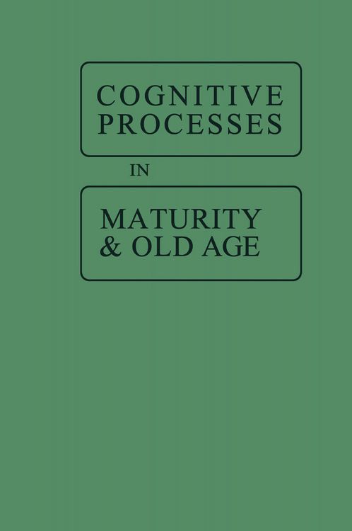 Produktbild: Cognitive Processes in Maturity and Old Age
