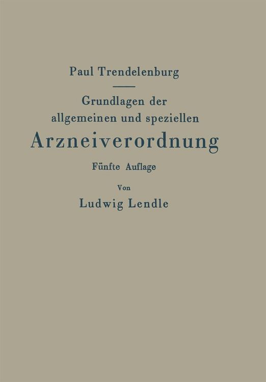 Produktbild: Grundlagen der allgemeinen und speziellen Arzneiverordnung