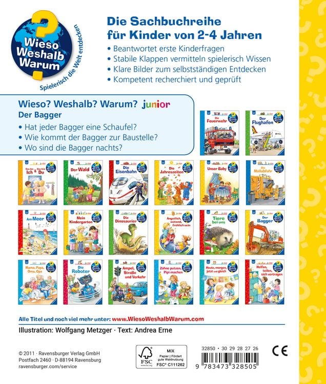 Produktbild: Der Bagger / Wieso? Weshalb? Warum? Junior Bd. 38