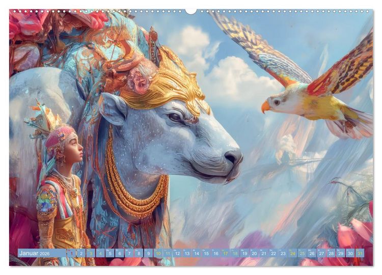 Produktbild: Tierparadies - Tierische Fantasiewelten (Wandkalender 2026 DIN A2 quer), CALVENDO Monatskalender
