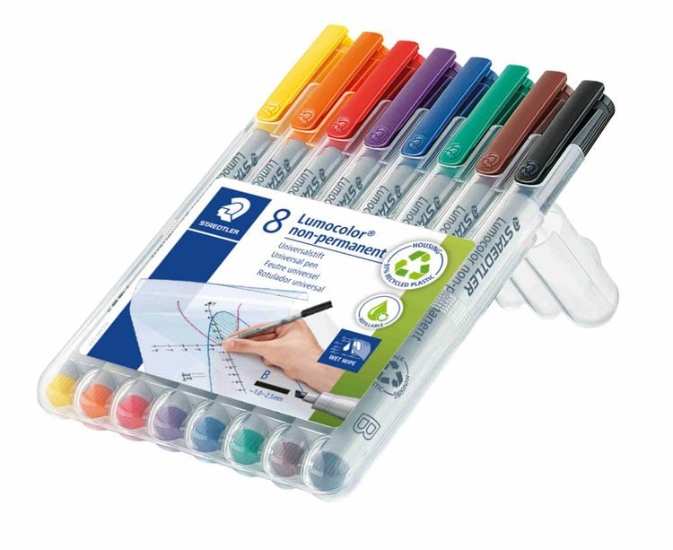 Produktbild: STAEDTLER Mars Lumocolor Schreib- und Zeichbedarf Lumocolor 312 non-permanent Universalstift B, 8er Set