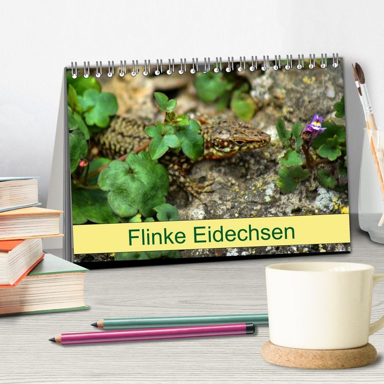 Produktbild: Flinke Eidechsen (Tischkalender 2026 DIN A5 quer), CALVENDO Monatskalender
