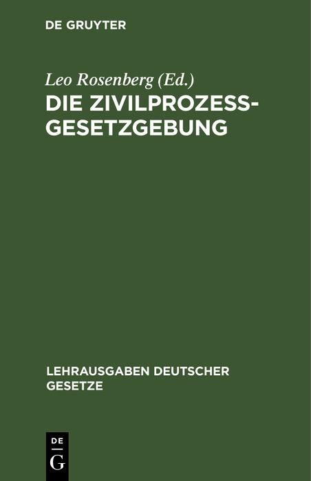 Produktbild: Die Zivilprozessgesetzgebung