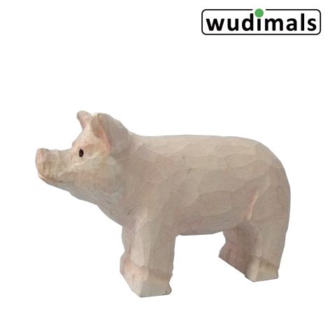 Produktbild: Wudimals A040611 - Ferkel, Piglet, handgeschnitzt aus Holz