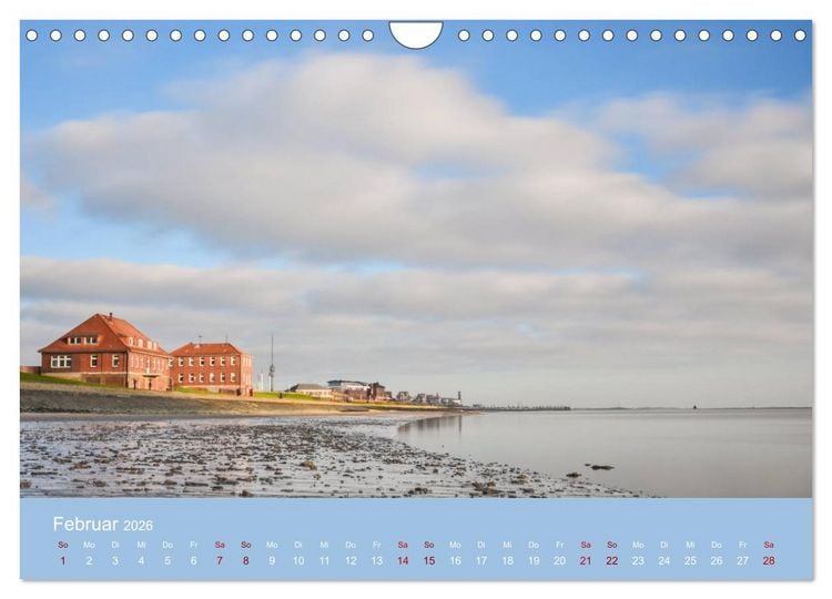 Produktbild: Wilhelmshaven - Sonne, K&uuml;ste und Meer (Wandkalender 2026 DIN A4 quer), CALVENDO Monatskalender