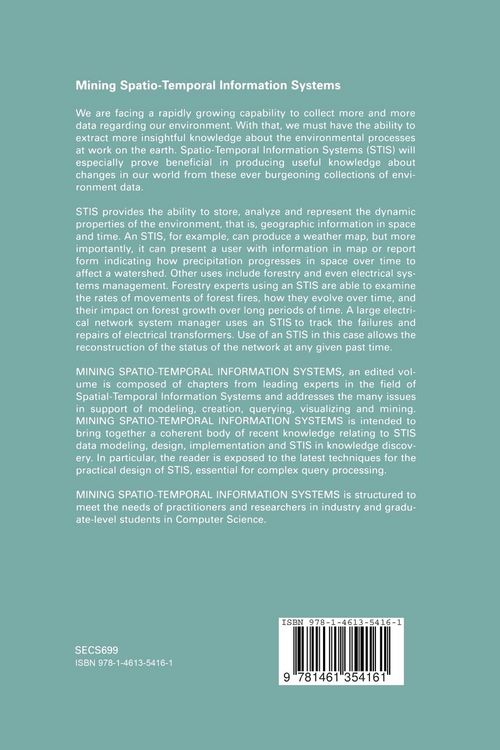 Produktbild: Mining Spatio-Temporal Information Systems