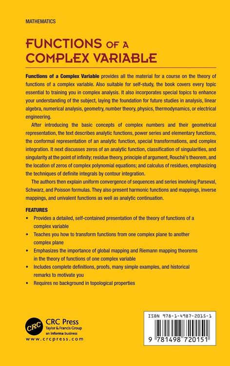 Produktbild: Functions of a Complex Variable