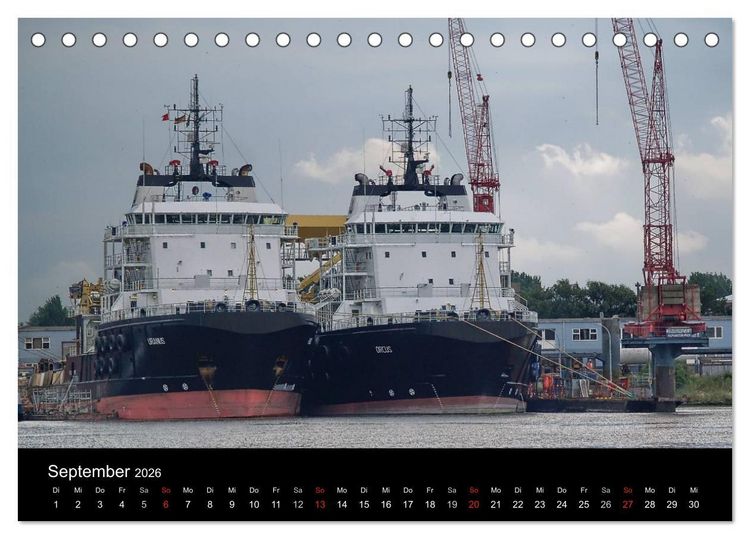 Produktbild: Hafenarbeiter (Tischkalender 2026 DIN A5 quer), CALVENDO Monatskalender