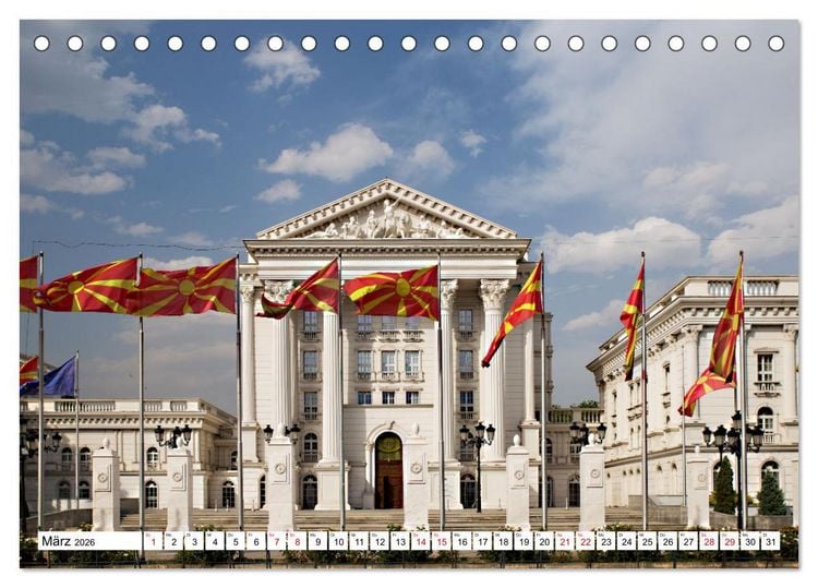 Produktbild: Nordmazedonien - Streifz&uuml;ge durch eine nahezu unbekannte Kulturlandschaft (Tischkalender 2026 DIN A5 quer), CALVENDO Monatskalender