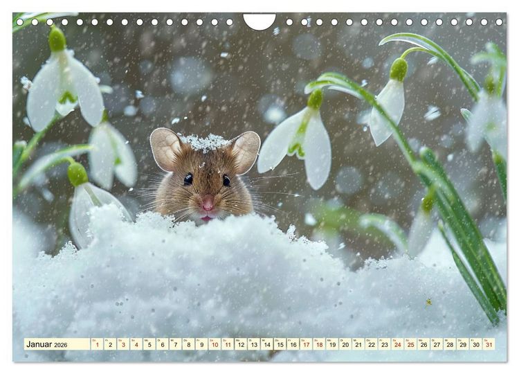 Produktbild: M&auml;use - neugierig unterwegs (Wandkalender 2026 DIN A4 quer), CALVENDO Monatskalender