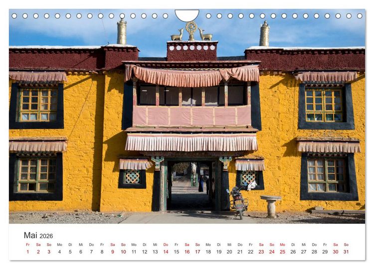 Produktbild: Tibet - Kloster und Landschaft (Wandkalender 2026 DIN A4 quer), CALVENDO Monatskalender