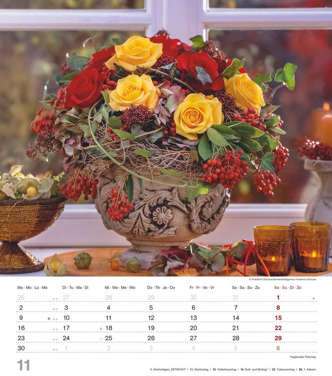 Produktbild: Der Duft der Rosen 2026 - Bildkalender 30x34 cm - Kalender mit wohl riechendem Duftlack - Duftkalender - Wandkalender - Blumenkalender