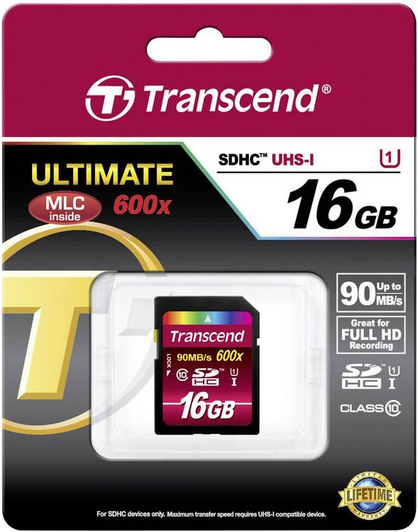 Produktbild: Transcend Ultimate SDHC-Karte Industrial 16GB Class 10, UHS-I