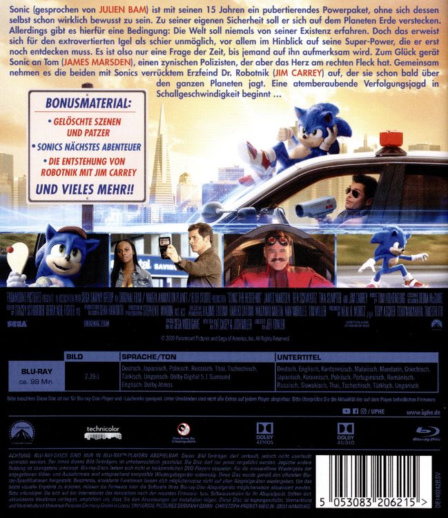 Produktbild: Sonic the Hedgehog
