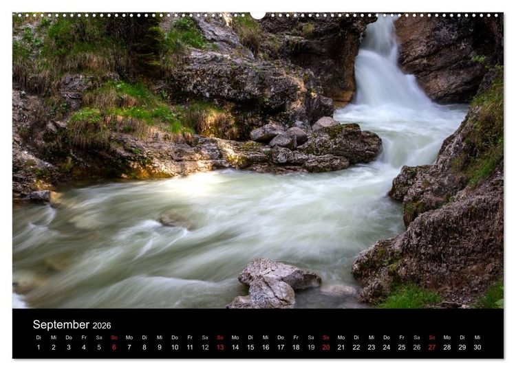 Produktbild: Kuhflucht Wasserfälle bei Farchant (Wandkalender 2026 DIN A2 quer), CALVENDO Monatskalender