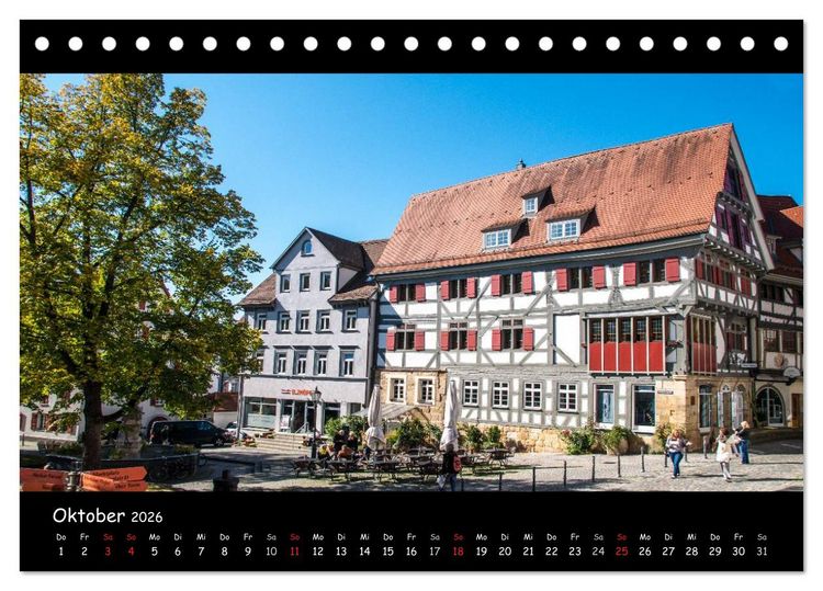 Produktbild: Esslingen am Neckar - Vom Mittelalter in die Moderne (Tischkalender 2026 DIN A5 quer), CALVENDO Monatskalender