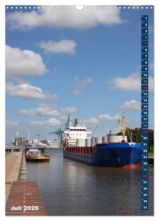 Produktbild: Emden - Sehenswertes der Seehafenstadt (Wandkalender 2026 DIN A3 hoch), CALVENDO Monatskalender