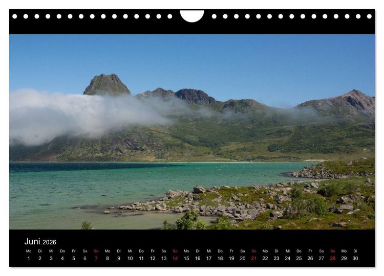 Produktbild: Sommer auf den Lofoten (Wandkalender 2026 DIN A4 quer), CALVENDO Monatskalender