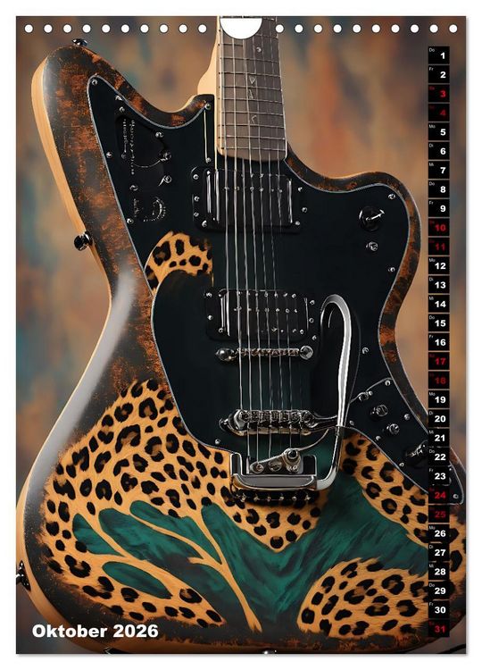 Produktbild: Traumhafte Gitarren (Wandkalender 2026 DIN A4 hoch), CALVENDO Monatskalender