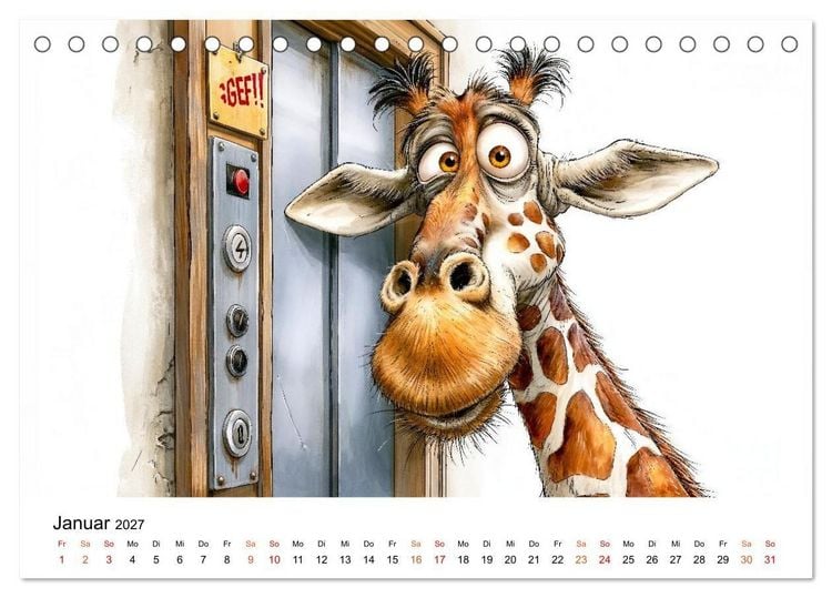 Produktbild: Tieralarm - Fell, Fun & Firlefanz (Tischkalender 2027 DIN A5 quer), CALVENDO Monatskalender